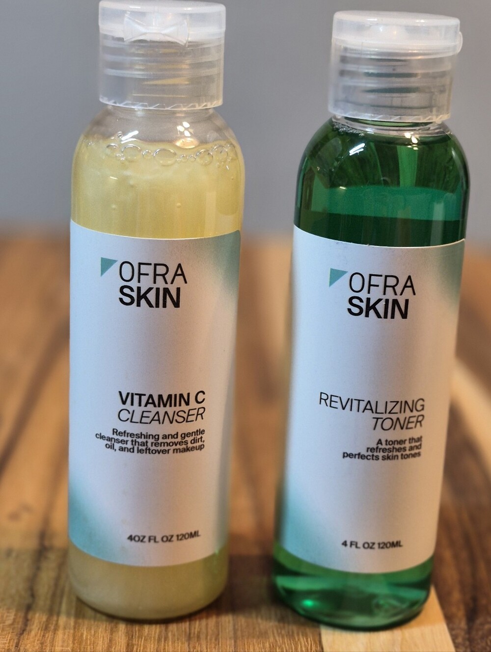 Ofra Skin Vitamin C Cleanser & Revitalizing Toner Duo, 4oz Each, Sealed, New